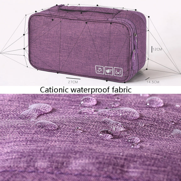Travel Water-resistant Storage Bag Underwear Storage Finishing Bag(Violet)