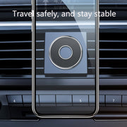 Q6 Car Magnetic Mobile Phone Holder Round Car Dashboard Navigation Bracket(Black)