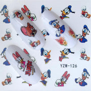 10 PCS Summer Colorful Nail Sticker Water Transfer Nail Decorations(YZW-126)