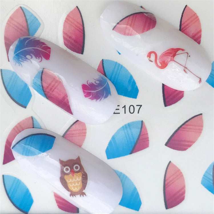 10 PCS Summer Colorful Nail Sticker Water Transfer Nail Decorations(YZW-1554)