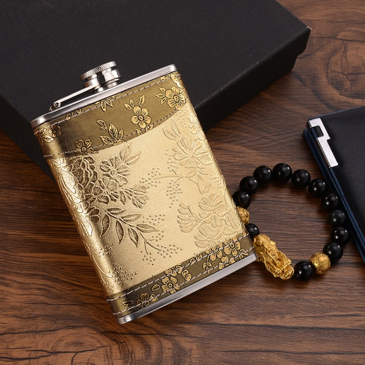 Portable Stainless Steel Hip Flask Set With Wine Glass Funnel, Style: 8OZ Old Jack Patch Core