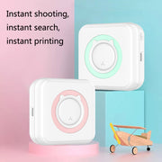 Convenient Pocket Mini Printer Student Wrong Question Thermal Bluetooth Mobile Phone Photo Data Note Printer(Pink)