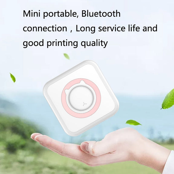 Convenient Pocket Mini Printer Student Wrong Question Thermal Bluetooth Mobile Phone Photo Data Note Printer(Pink)
