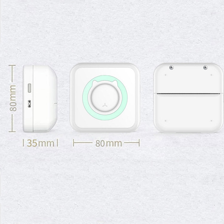 Convenient Pocket Mini Printer Student Wrong Question Thermal Bluetooth Mobile Phone Photo Data Note Printer(Pink)