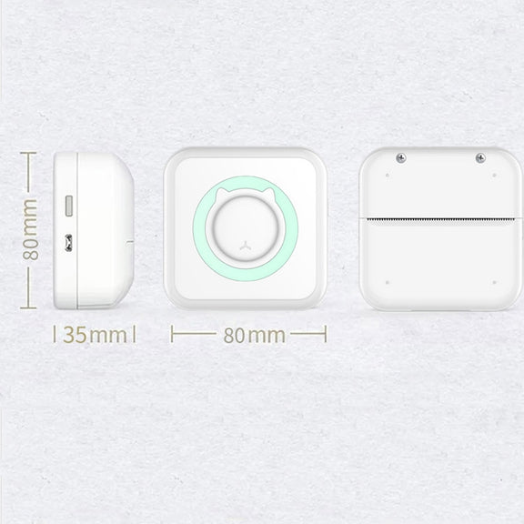 Convenient Pocket Mini Printer Student Wrong Question Thermal Bluetooth Mobile Phone Photo Data Note Printer(Pink)