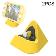 2 PCS DOBE TNS-19062 Host Charging Bottom Portable Triangle Game Console Charger For Switch / Lite(Yellow)