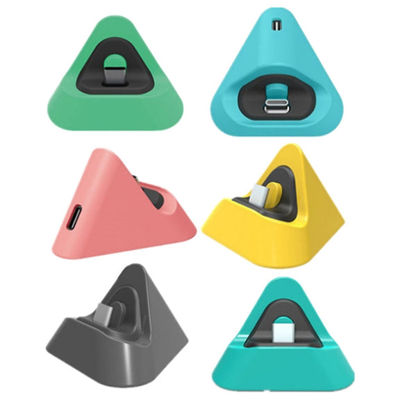2 PCS DOBE TNS-19062 Host Charging Bottom Portable Triangle Game Console Charger For Switch / Lite(Yellow)