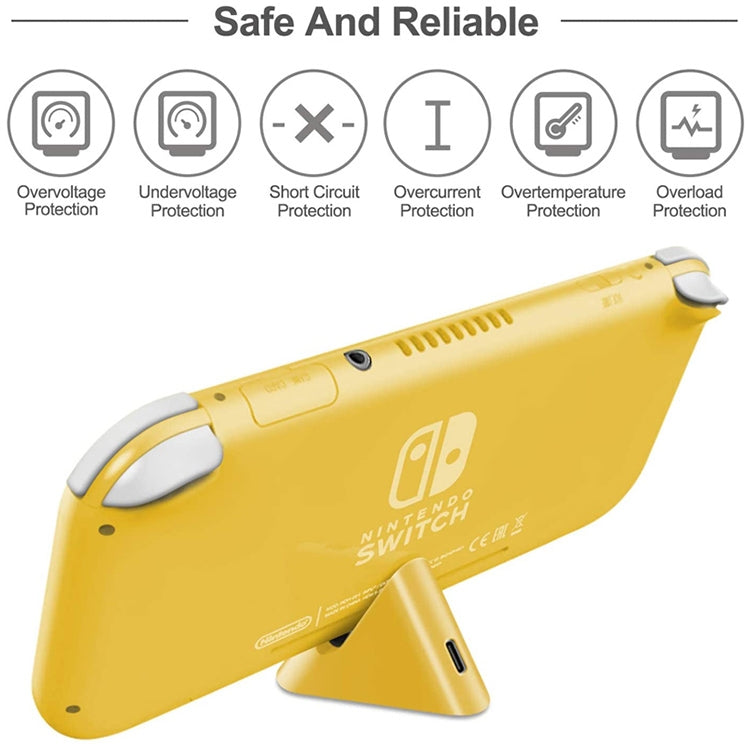 2 PCS DOBE TNS-19062 Host Charging Bottom Portable Triangle Game Console Charger For Switch / Lite(Yellow)