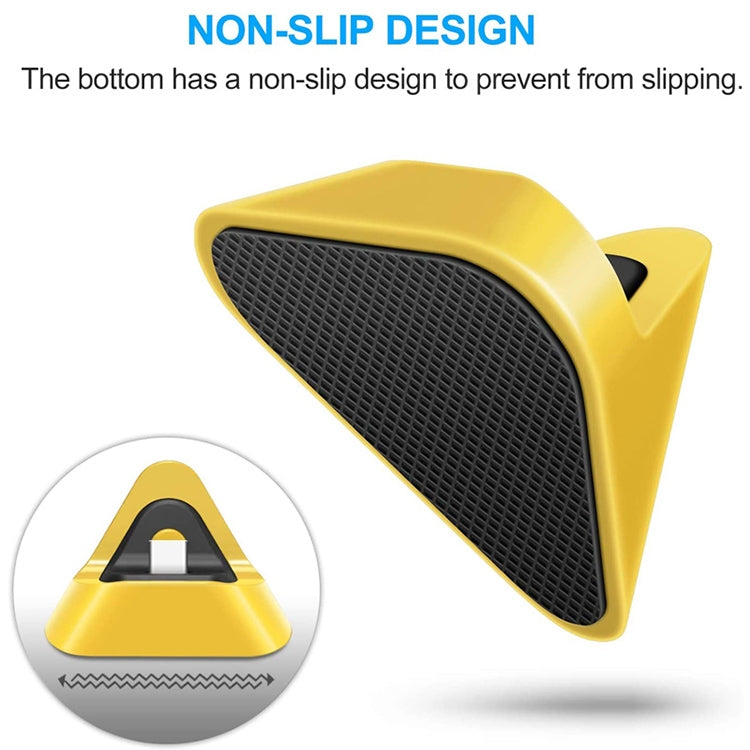 2 PCS DOBE TNS-19062 Host Charging Bottom Portable Triangle Game Console Charger For Switch / Lite(Yellow)