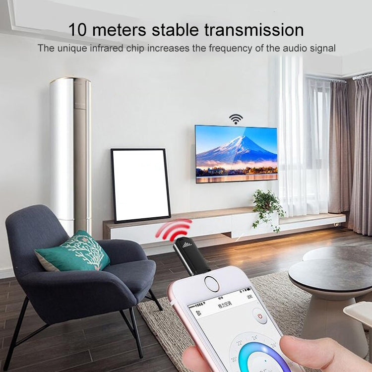 R09 Mobile Phone Intelligent Remote Control Infrared Mobile Phone Remote Control, Interface: 8 Pin (Cyan)