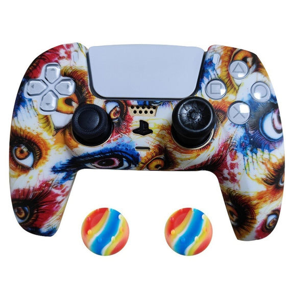2 PCS PS5 Gamepad Silicone Protective Cover(22+ Hats)