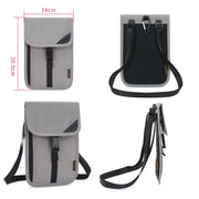 1062 Travel Passport Bag RFID Multi-Function Document Holder Hanging Neck Ticket Protective Case(Black)