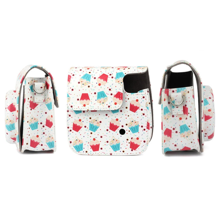 Full Body Camera PU Leather Case Bag with Strap for FUJIFILM instax mini 9 / mini 8+ / mini 8(Dessert Series)