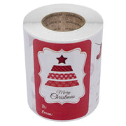 LG-Q090904-50/75 Red Christmas Elk Sticker Self Adhesive Gift Label, Size: 50x76mm(Red)