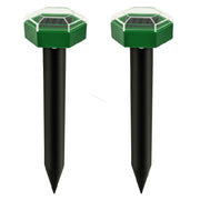 Outdoor Hexagonal Solar Ultrasonic Mole Repeller Inserted Into The Lawn Outdoor Animal Repeller(Green)