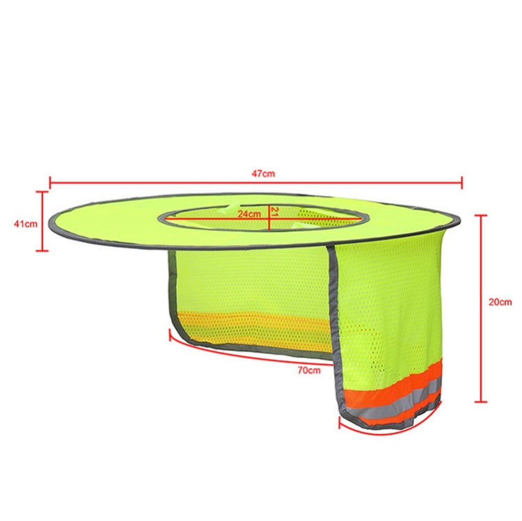 Construction Site Outdoor Construction Foldable Reflective Safety Sun Hat, Size: One Size(Fluorescent Orange)