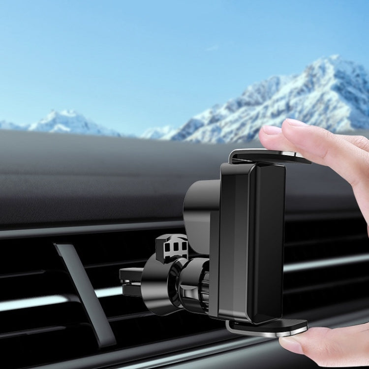 Vehicle-mounted Intelligent Induction Electric Mobile Phone Holder Car Air Outlet Navigation Frame(Abyss Black)