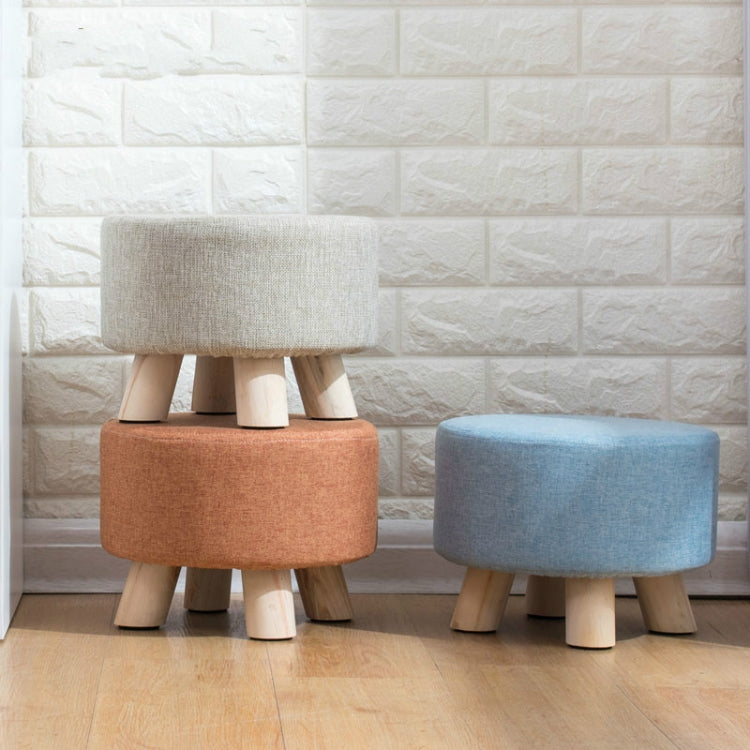 Fashion Creative Small Stool Living Room Home Solid Wood Small Chair(Grey)