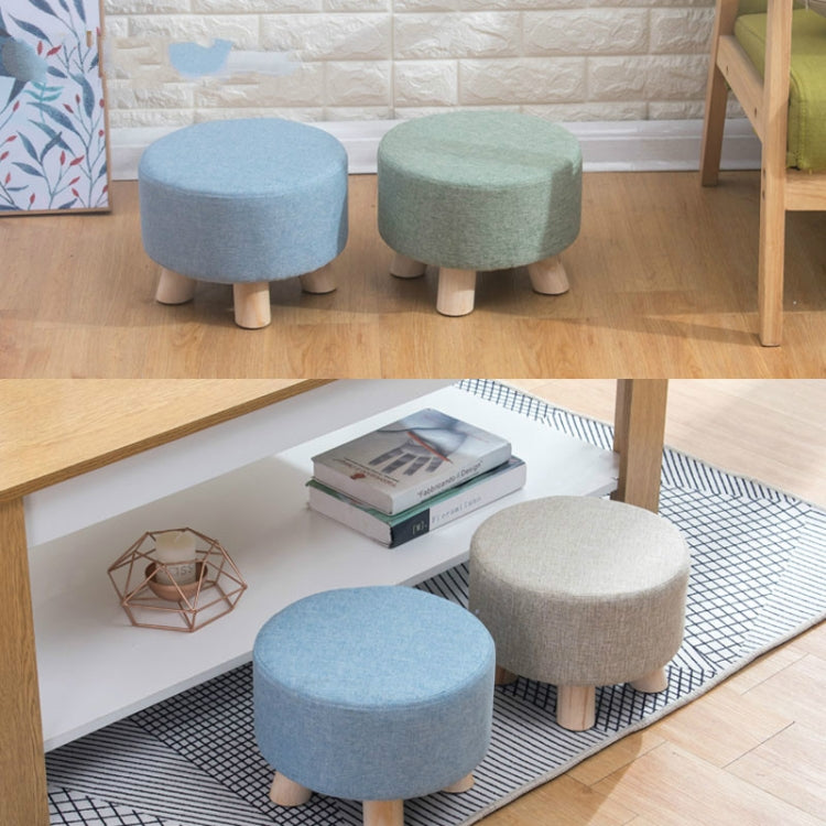 Fashion Creative Small Stool Living Room Home Solid Wood Small Chair(Green)
