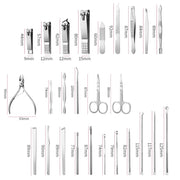26 In 1  Pink  Nail Clipper Set Manicure Set Stainless Steel Nail Clipper Manicure Tool