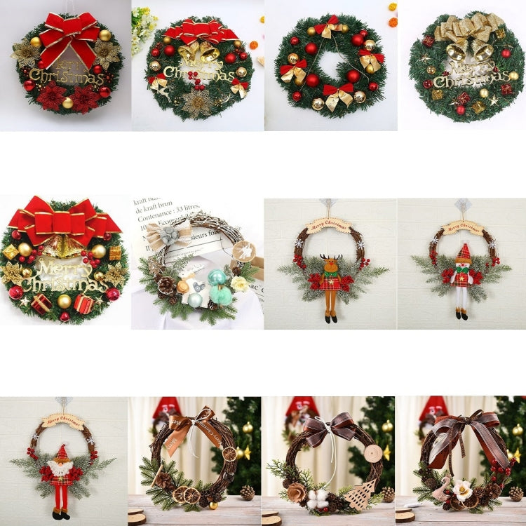 Christmas Decoration Wreath Garland Rattan Door Hanging, Specification: Lemon