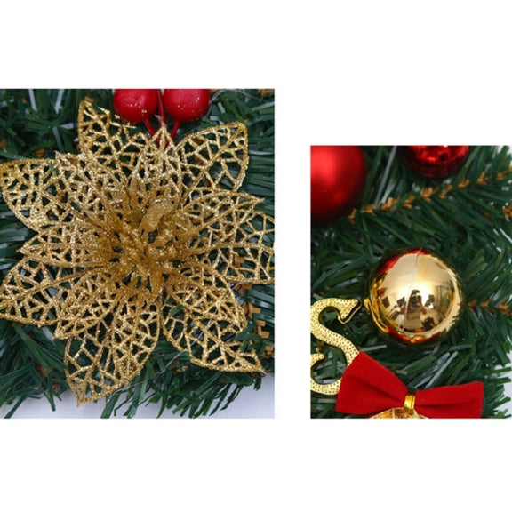 Christmas Decoration Wreath Garland Rattan Door Hanging, Specification: Lemon