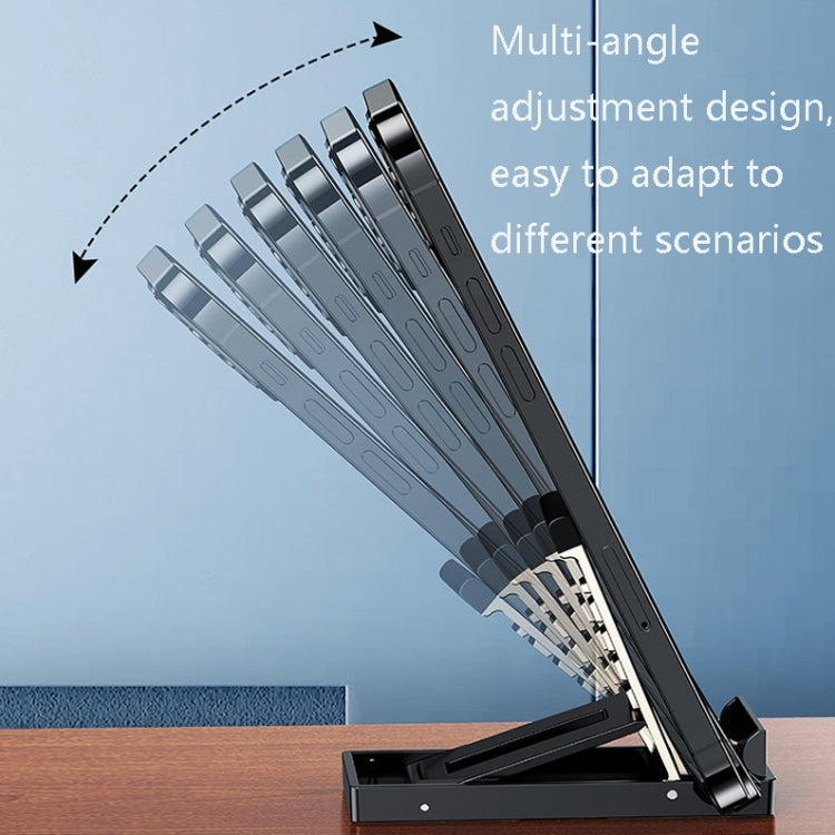 Oatsbasf 03637 Aluminum Alloy Mobile Phone Bracket Desktop Folding Portable Metal Rack(White)