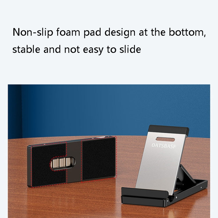 Oatsbasf 03637 Aluminum Alloy Mobile Phone Bracket Desktop Folding Portable Metal Rack(White)