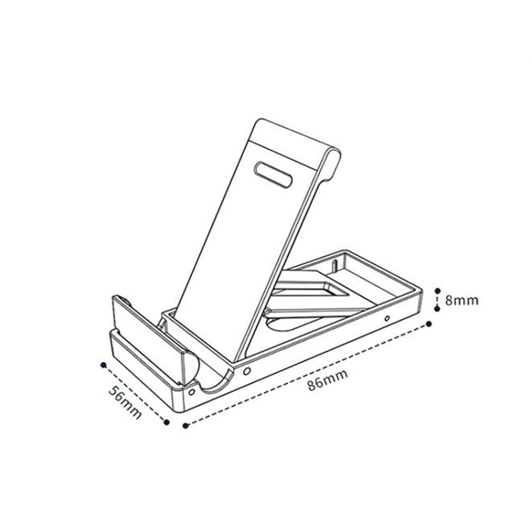 Oatsbasf 03637 Aluminum Alloy Mobile Phone Bracket Desktop Folding Portable Metal Rack(White)