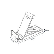 Oatsbasf 03637 Aluminum Alloy Mobile Phone Bracket Desktop Folding Portable Metal Rack(White)
