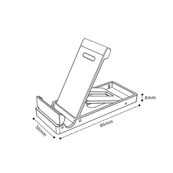 Oatsbasf 03637 Aluminum Alloy Mobile Phone Bracket Desktop Folding Portable Metal Rack(White)