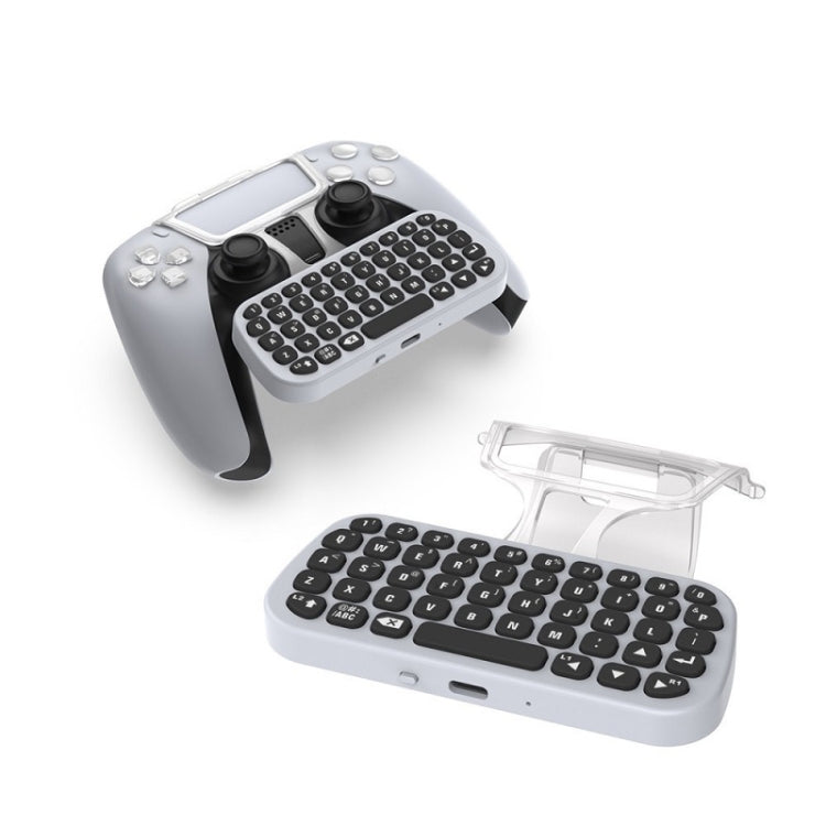 DOBE TP5-0556 Bluetooth Keyboard Wireless Gamepad With Headphone Jack For PS5(White)