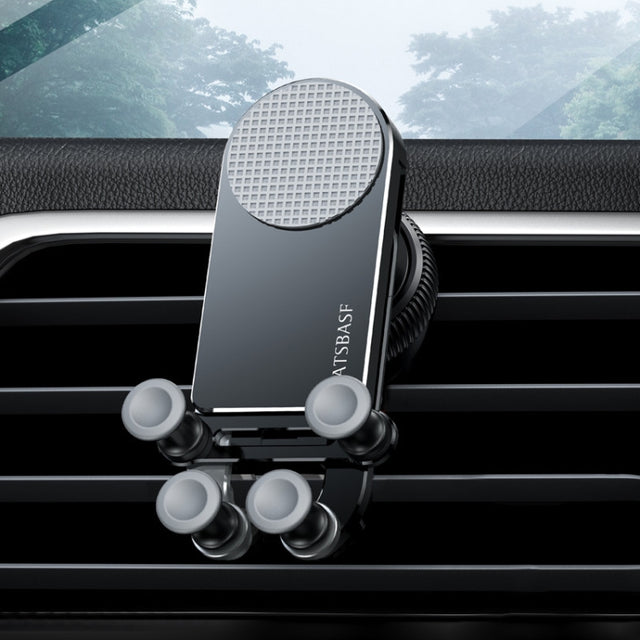 Oatsbasf Car Gravity Metal Bracket Scalable and Stable Mobile Phone Bracket Folding Screen Mobile Phone Exclusive Car Bracket(Outlet Black)