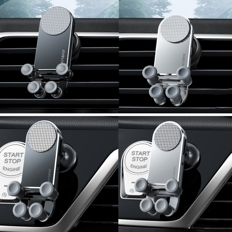 Oatsbasf Car Gravity Metal Bracket Scalable and Stable Mobile Phone Bracket Folding Screen Mobile Phone Exclusive Car Bracket(Outlet Black)