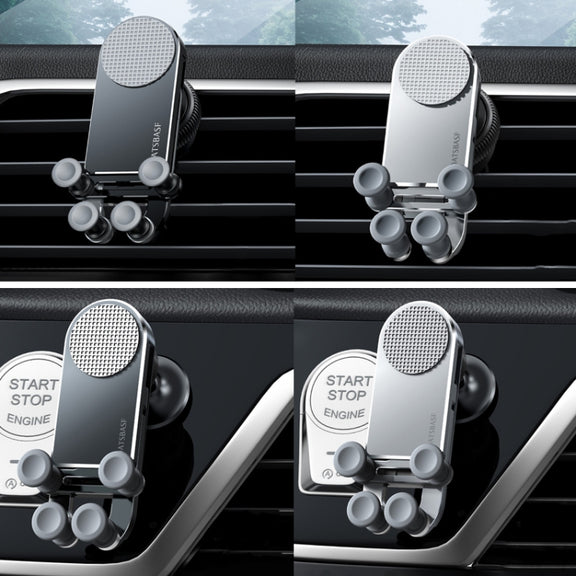 Oatsbasf Car Gravity Metal Bracket Scalable and Stable Mobile Phone Bracket Folding Screen Mobile Phone Exclusive Car Bracket(Outlet Black)