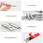 Oatsbasf 03654 Mini Mobile Phone Holder Back Sticker Portable Folding Desktop Multifunctional Magnetic Stand(Gold)