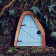 Courtyard Wooden Miniature Fairy Dwarf Door Tree Decoration(Oval Door (Blue)) - Yard & Garden Decor by PMC TechLife | Online Shopping South Africa | PMC TechLife