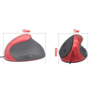 JSY-05 6 Keys Wired Vertical Mouse Ergonomics Brace Optical Mouse(Black)