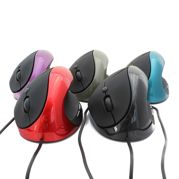 JSY-05 6 Keys Wired Vertical Mouse Ergonomics Brace Optical Mouse(Blue)