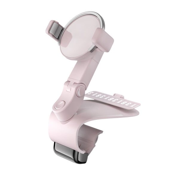 ZJ088 Car Mobile Phone Bracket Car Central Control Instrument Panel Rearview Mirror Multifunctional AR Navigation Bracket(Pink)
