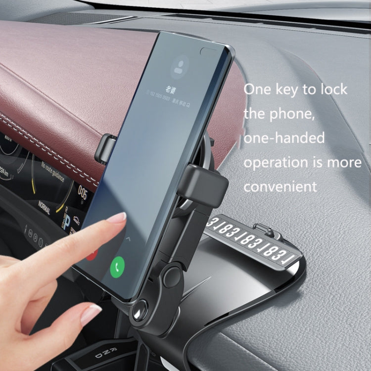 ZJ088 Car Mobile Phone Bracket Car Central Control Instrument Panel Rearview Mirror Multifunctional AR Navigation Bracket(Green)