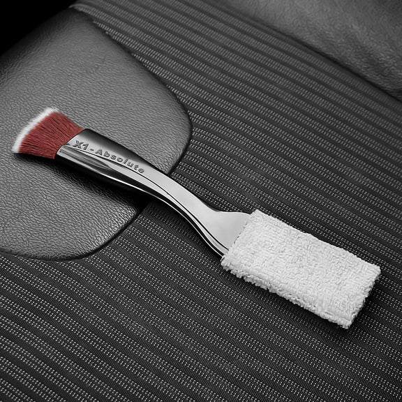 Car Air-Conditioned Air Outlet Cleaning Brush Car Interior Cleaning Tool Dust  Soft Hair Brush(Black)