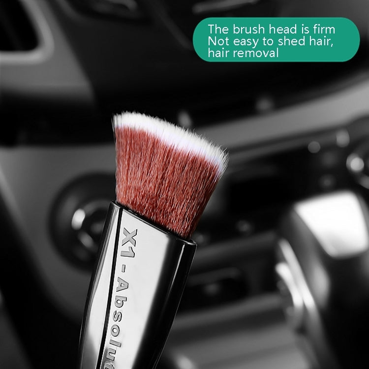 Car Air-Conditioned Air Outlet Cleaning Brush Car Interior Cleaning Tool Dust  Soft Hair Brush(Black)