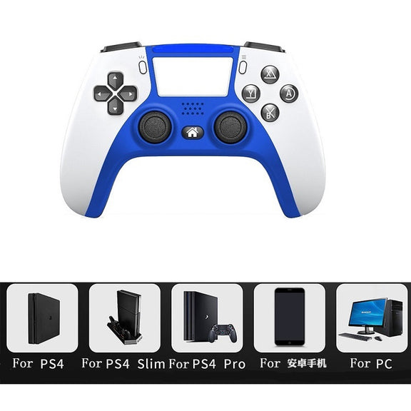Bluetooth Wireless Six-Axis Programmable Dual-Vibration Gamepad For PS4(Red)