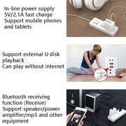 RAEYY D80 Bluetooth Adapter Audio Receiver Support 2.1A Dual USB Fast Charge, US Plug