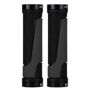 2 Pairs BG-0404 Bicycle Rubber Handle Cover The Mountain Bike Bilateral Lock Dead Anti-Slip Handle Cover(Grey)
