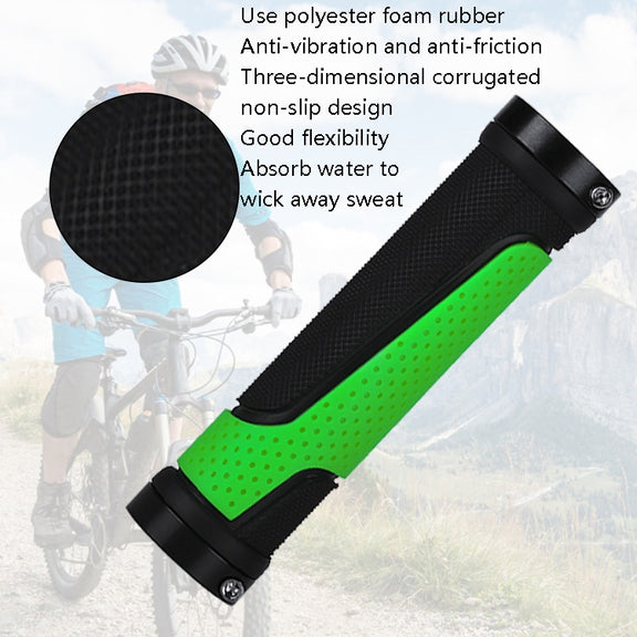 2 Pairs BG-0404 Bicycle Rubber Handle Cover The Mountain Bike Bilateral Lock Dead Anti-Slip Handle Cover(Grey)