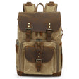 K-86 Casual Shoulder Camera Bag Contrast Waterproof Batik Canvas Single Digital Camera Photo Backpack(Khaki) - Backpack by PMC TechLife | Online Shopping South Africa | PMC TechLife