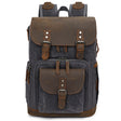 K-86 Casual Shoulder Camera Bag Contrast Waterproof Batik Canvas Single Digital Camera Photo Backpack(Gray) - Backpack by PMC TechLife | Online Shopping South Africa | PMC TechLife