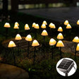 5m 20 LEDs Solar Mushroom Lawn Light Outdoor Waterproof Garden Villa Landscape Decorative String Lights(Warm White Light) - Holiday Lights by PMC TechLife | Online Shopping South Africa | PMC TechLife